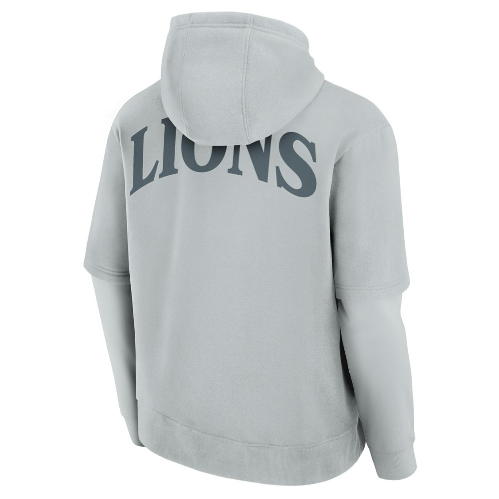 Detroit Lions Unisex Sleek Elements Pullover Hoodie Gray - Fanatics