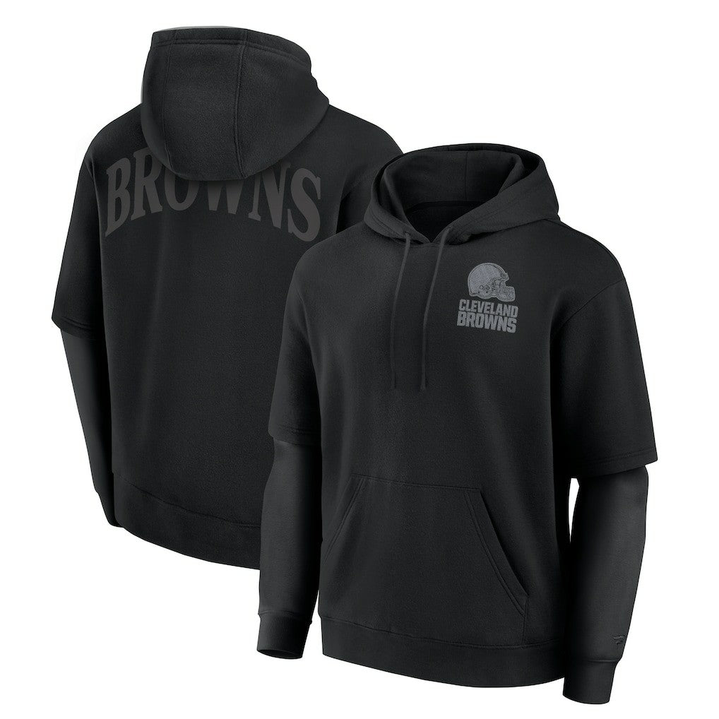Cleveland Browns Unisex Sleek Elements Pullover Hoodie Black - Fanatics