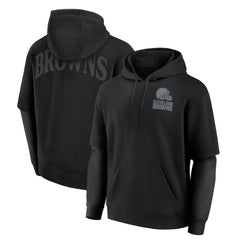 Cleveland Browns Unisex Sleek Elements Pullover Hoodie Black - Fanatics