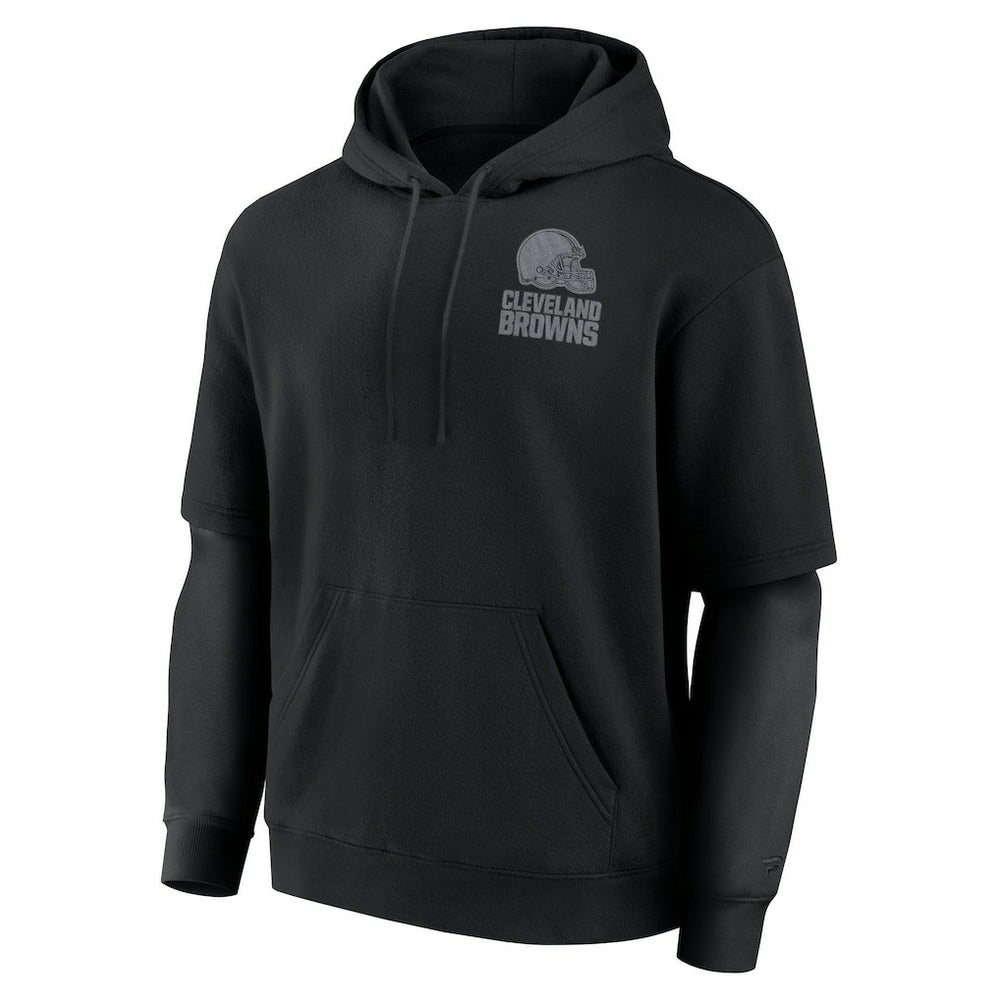 Cleveland Browns Unisex Sleek Elements Pullover Hoodie Black - Fanatics