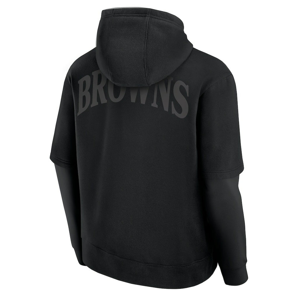 Cleveland Browns Unisex Sleek Elements Pullover Hoodie Black - Fanatics