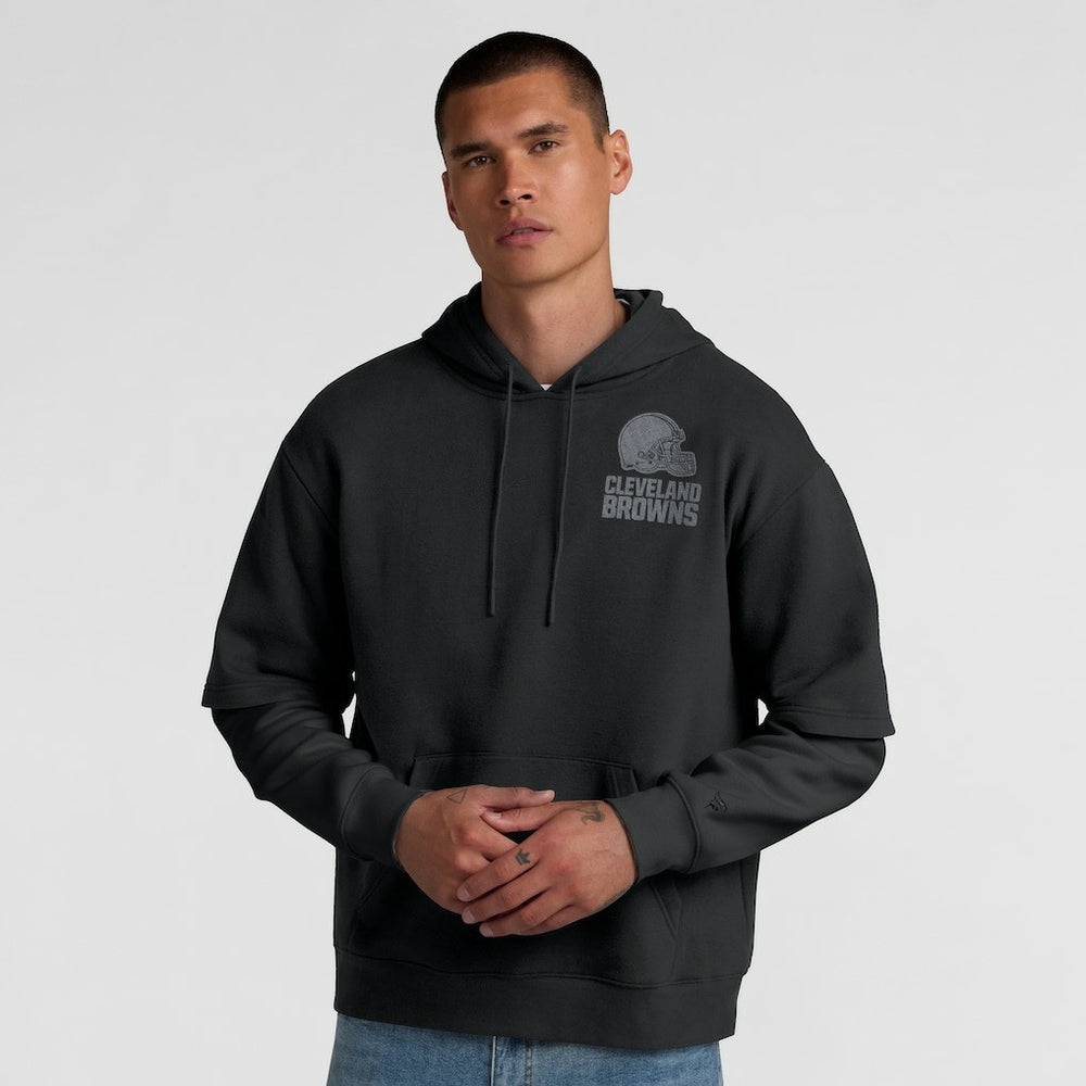 Cleveland Browns Unisex Sleek Elements Pullover Hoodie Black - Fanatics