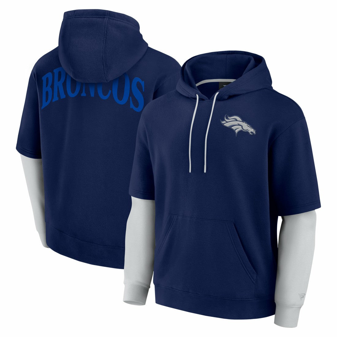 Denver Broncos Unisex Sleek Elements Pullover Hoodie Navy - Fanatics