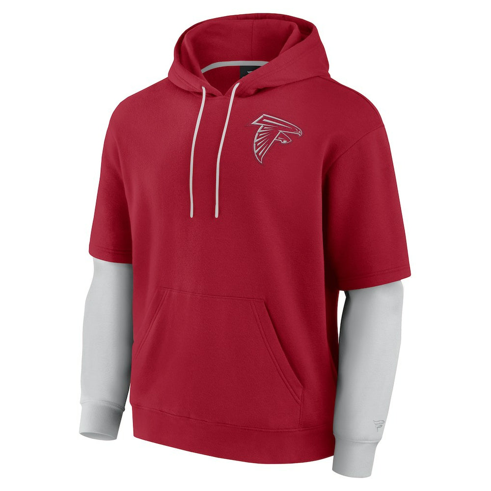 Atlanta Falcons Unisex Sleek Elements Pullover Hoodie Red - Fanatics