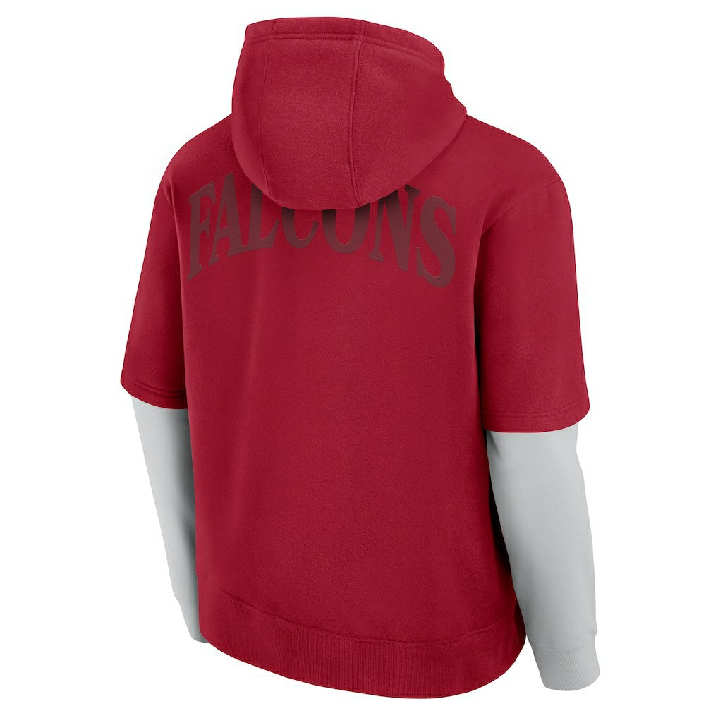Atlanta Falcons Unisex Sleek Elements Pullover Hoodie Red - Fanatics
