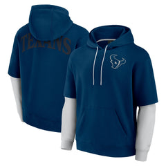 Houston Texans Unisex Sleek Elements Pullover Hoodie Navy - Fanatics