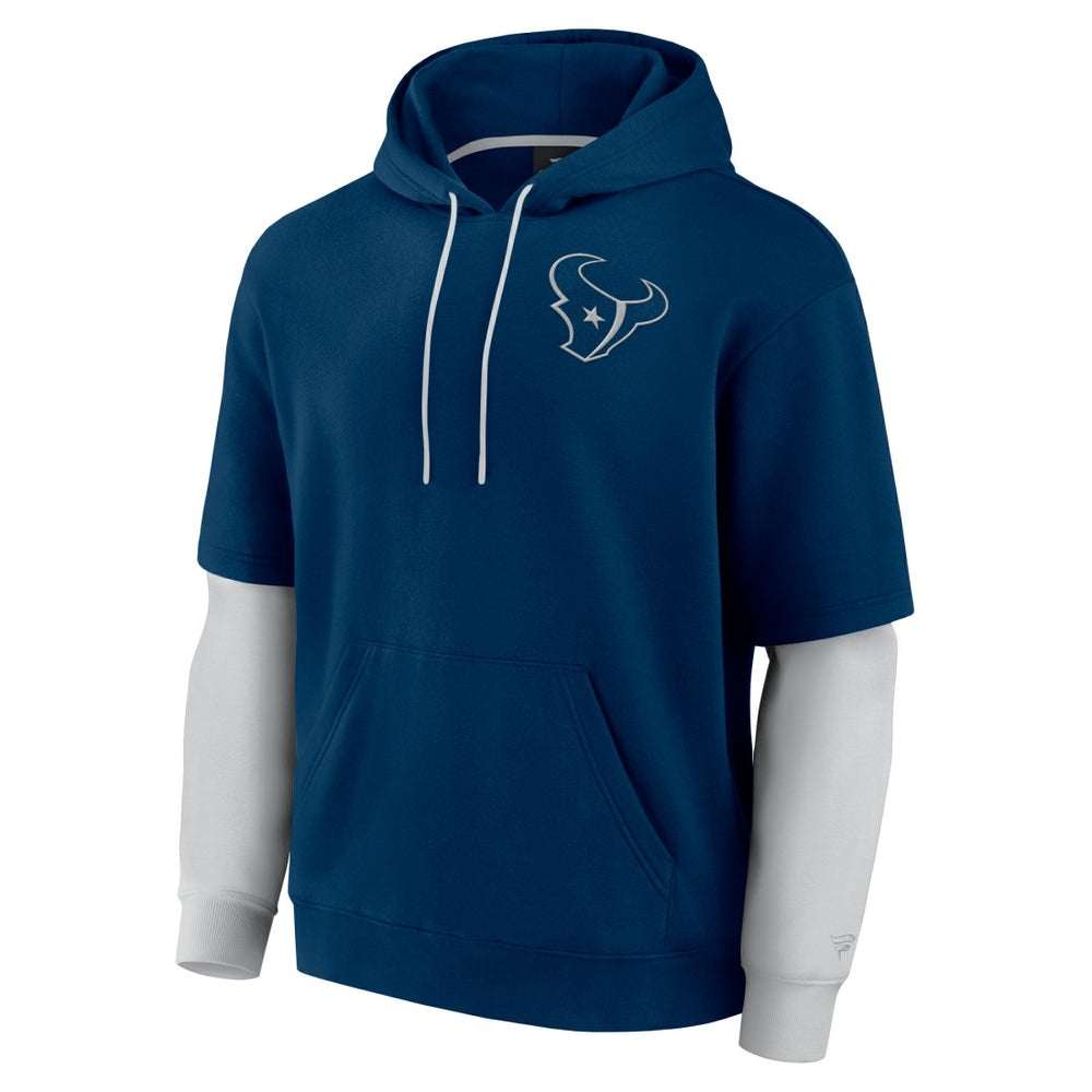 Houston Texans Unisex Sleek Elements Pullover Hoodie Navy - Fanatics