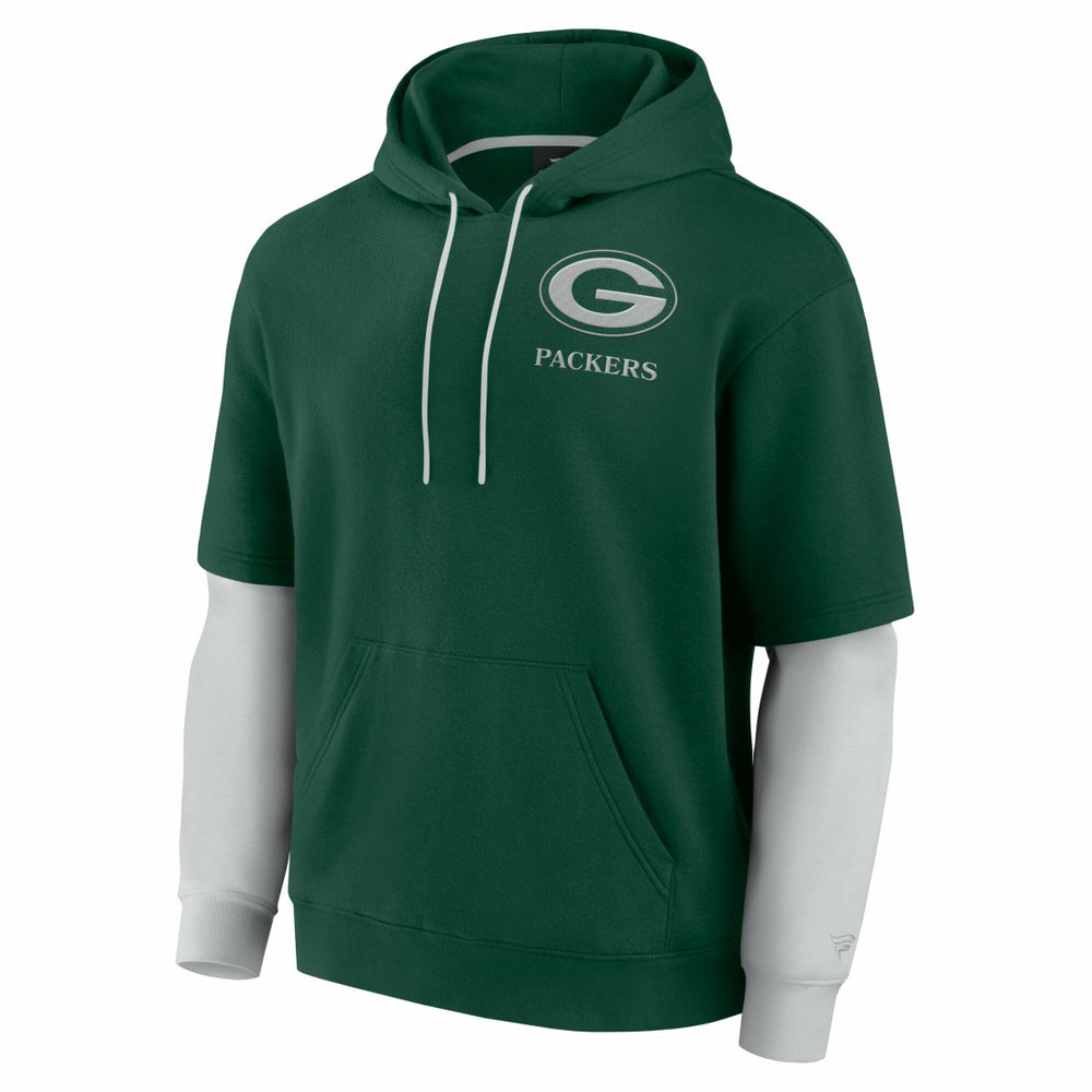 Green Bay Packers Unisex Sleek Elements Pullover Hoodie Green - Fanatics