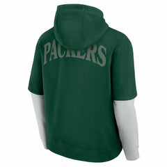 Green Bay Packers Unisex Sleek Elements Pullover Hoodie Green - Fanatics