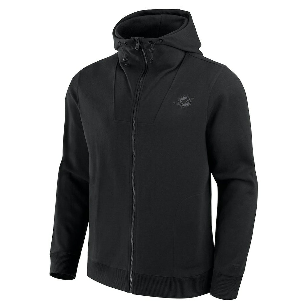 Miami Dolphins Unisex Front Office Full-Zip Hoodie Black - Fanatics