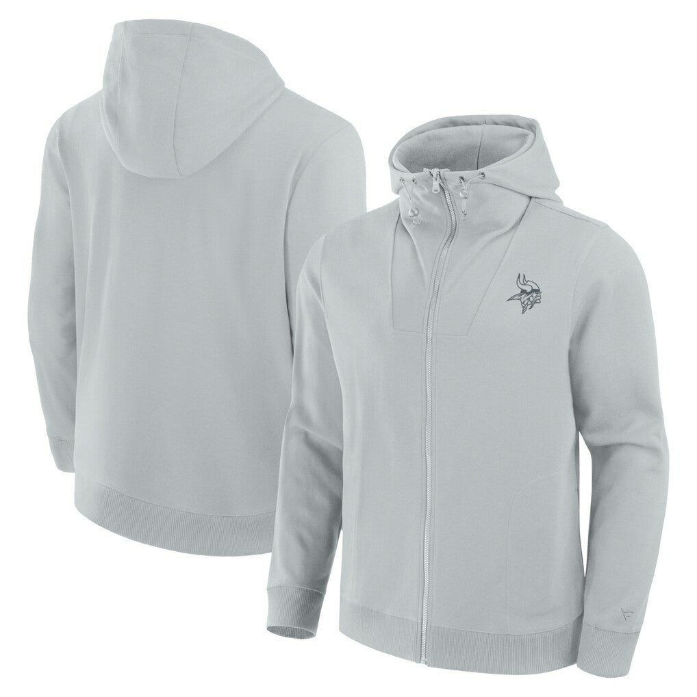 Minnesota Vikings Unisex Front Office Full-Zip Hoodie Gray - Fanatics