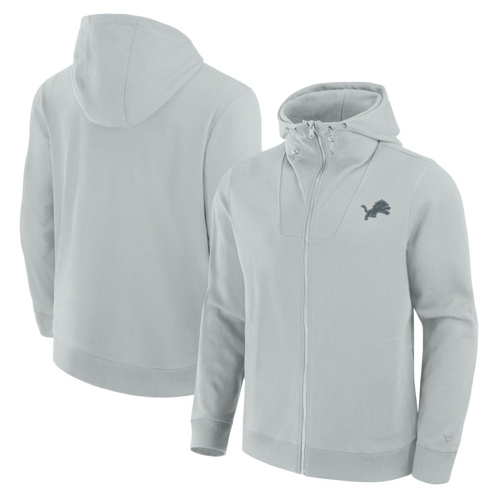 Detroit Lions Unisex Front Office Full-Zip Hoodie Gray - Fanatics
