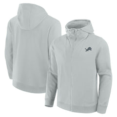 Detroit Lions Unisex Front Office Full-Zip Hoodie Gray - Fanatics
