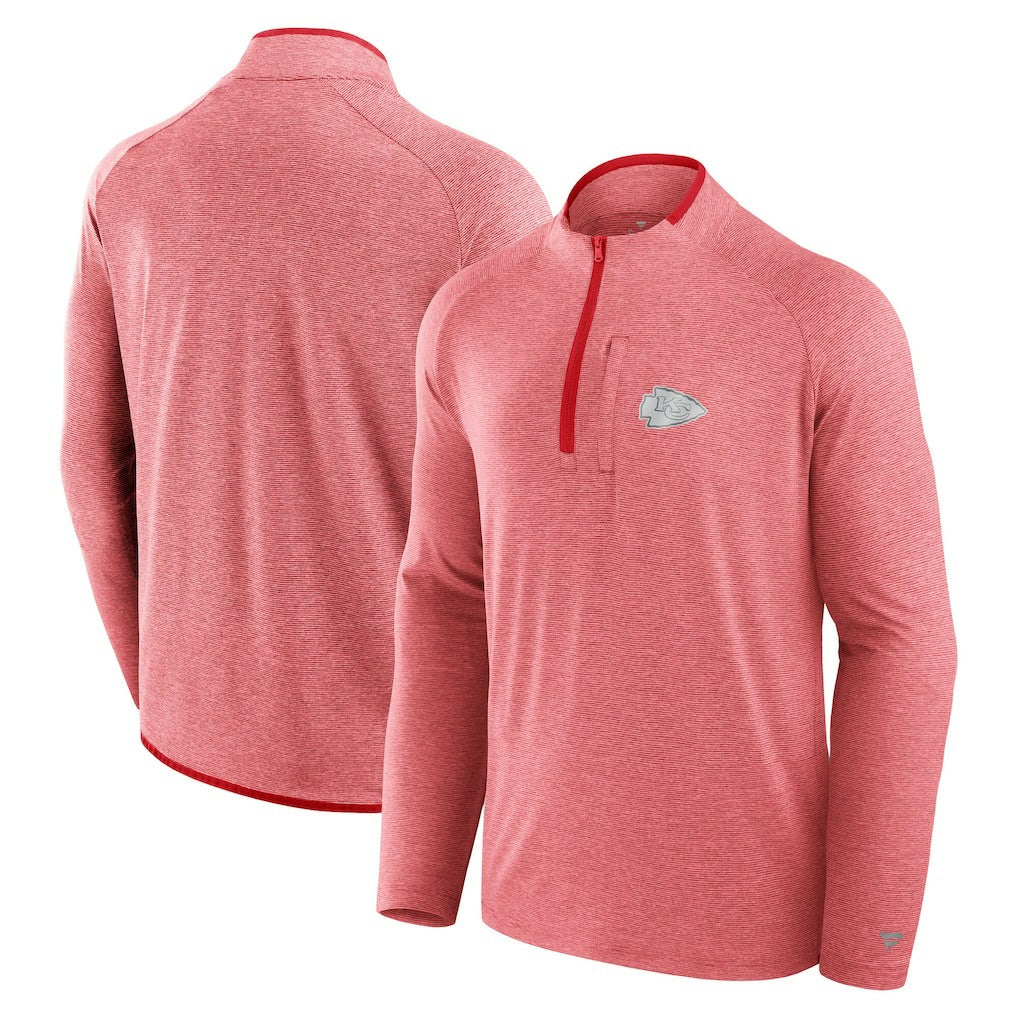 Kansas City Chiefs Unisex Front Office Performance Primary Quarter-Zip Jacket Red - Fanatics