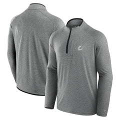 Miami Dolphins Unisex Front Office Performance Primary Quarter-Zip Jacket Charcoal - Fanatics