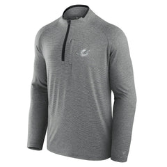 Miami Dolphins Unisex Front Office Performance Primary Quarter-Zip Jacket Charcoal - Fanatics