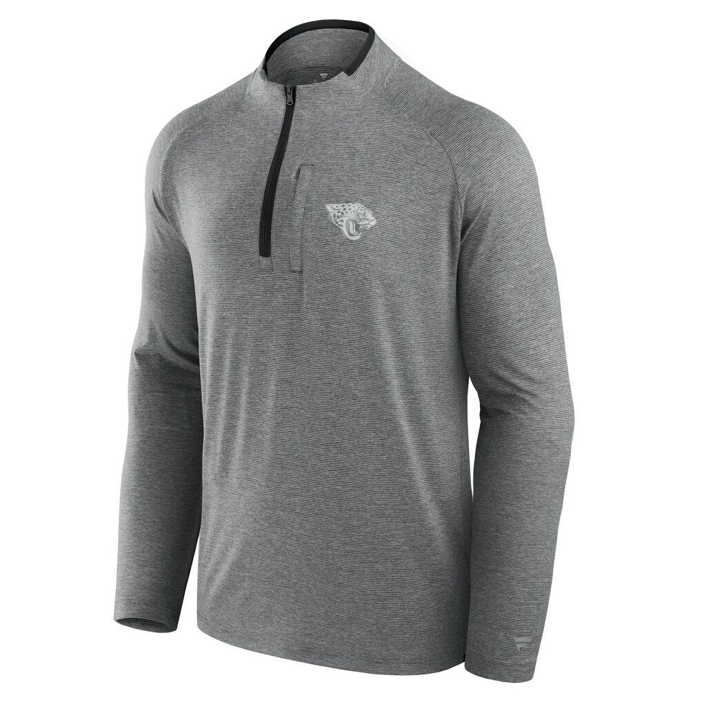Jacksonville Jaguars Unisex Front Office Performance Primary Quarter-Zip Jacket Charcoal - Fanatics