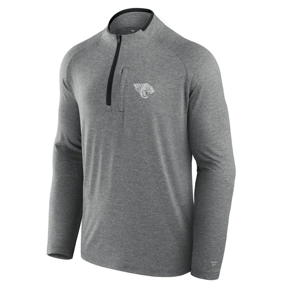 Jacksonville Jaguars Unisex Front Office Performance Primary Quarter-Zip Jacket Charcoal - Fanatics