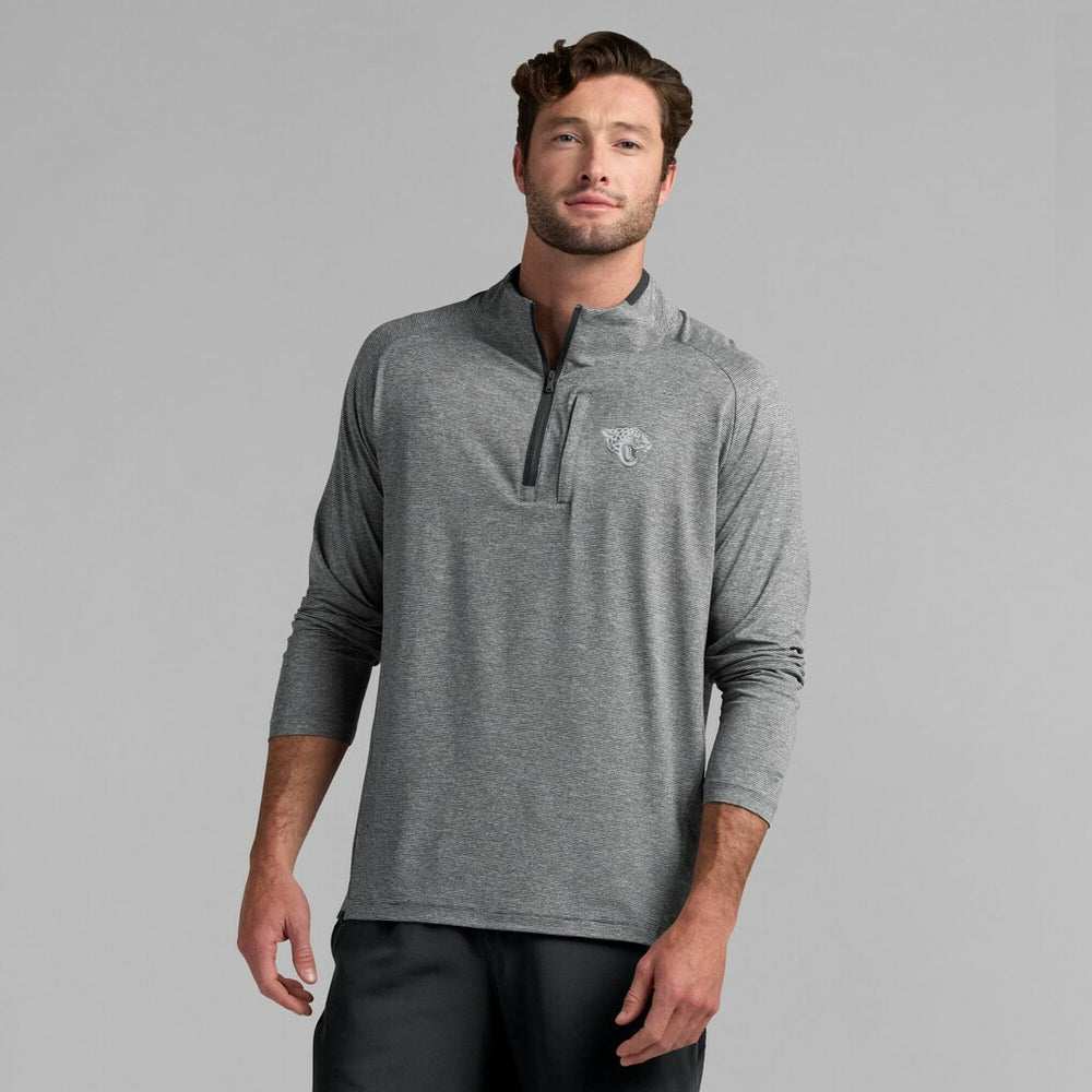 Jacksonville Jaguars Unisex Front Office Performance Primary Quarter-Zip Jacket Charcoal - Fanatics