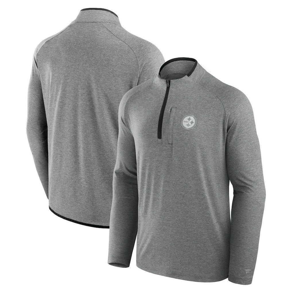 Pittsburgh Steelers Unisex Front Office Performance Primary Quarter-Zip Jacket Charcoal - Fanatics