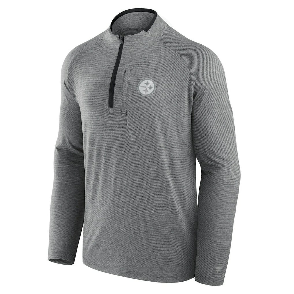 Pittsburgh Steelers Unisex Front Office Performance Primary Quarter-Zip Jacket Charcoal - Fanatics