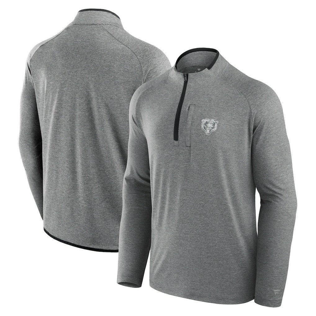 Chicago Bears Unisex Front Office Performance Primary Quarter-Zip Jacket Charcoal - Fanatics