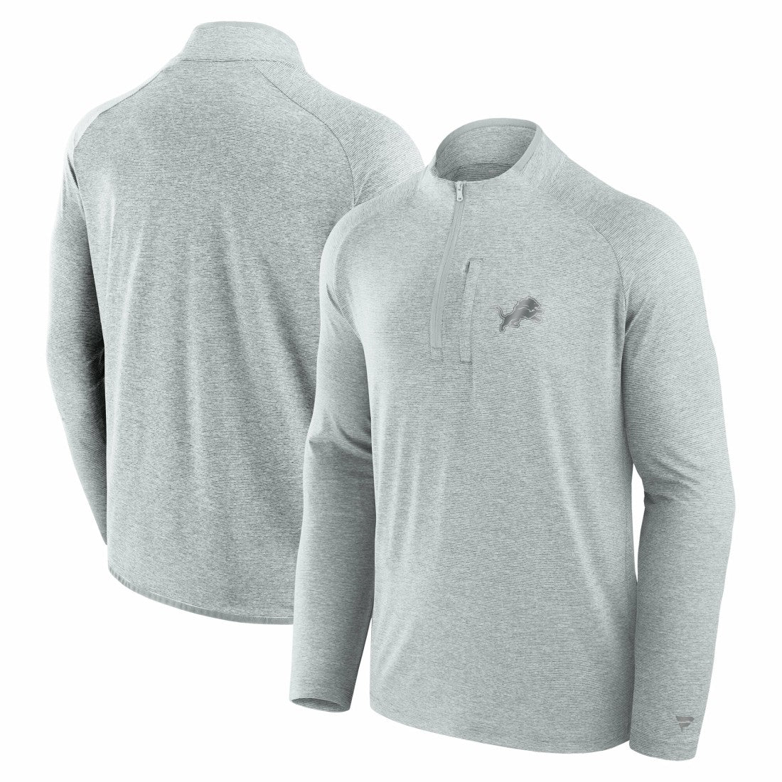 Detroit Lions Unisex Front Office Performance Primary Quarter-Zip Jacket Gray - Fanatics