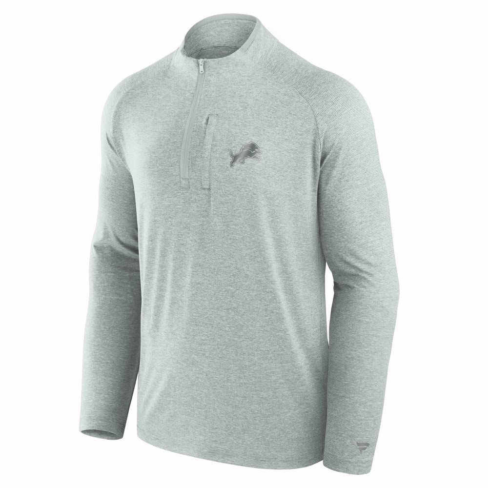 Detroit Lions Unisex Front Office Performance Primary Quarter-Zip Jacket Gray - Fanatics