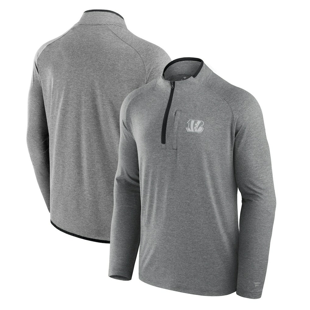 Cincinnati Bengals Unisex Front Office Performance Primary Quarter-Zip Jacket Charcoal - Fanatics