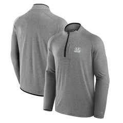 Cincinnati Bengals Unisex Front Office Performance Primary Quarter-Zip Jacket Charcoal - Fanatics