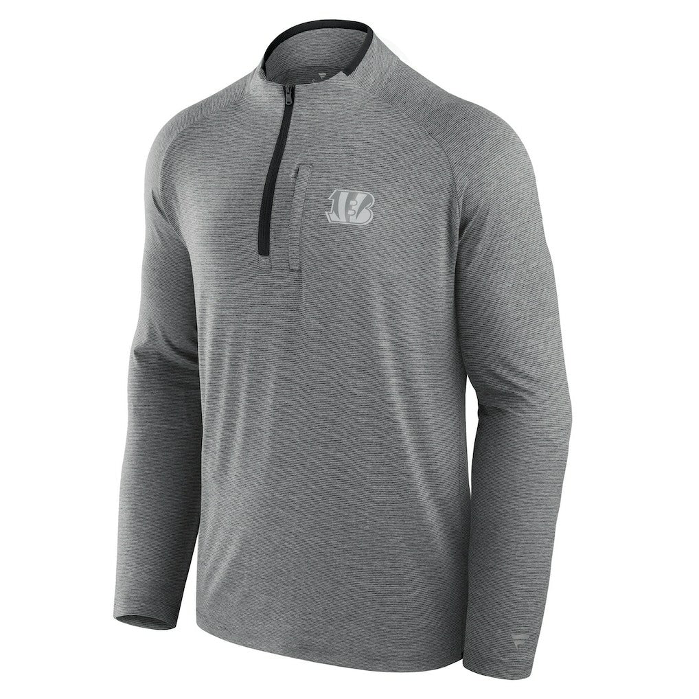 Cincinnati Bengals Unisex Front Office Performance Primary Quarter-Zip Jacket Charcoal - Fanatics