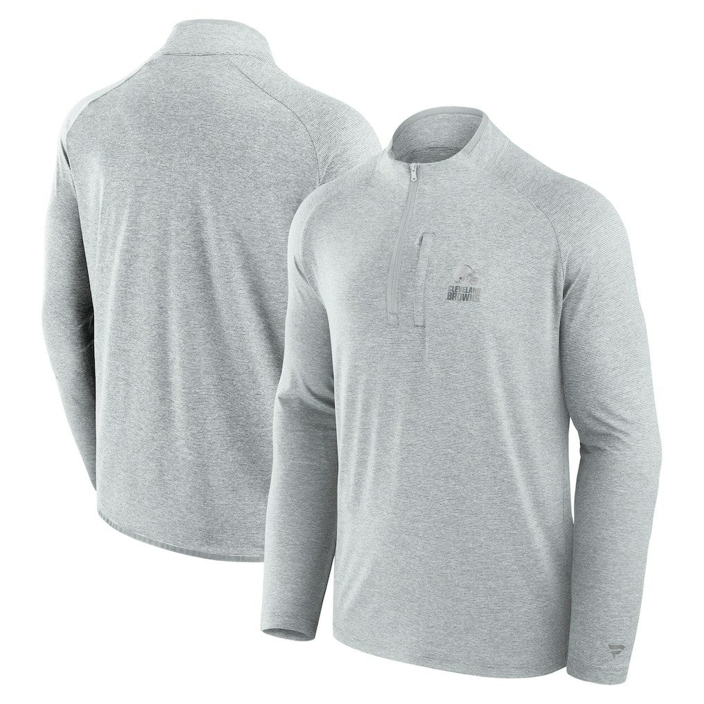 Cleveland Browns Unisex Front Office Performance Primary Quarter-Zip Jacket Gray - Fanatics