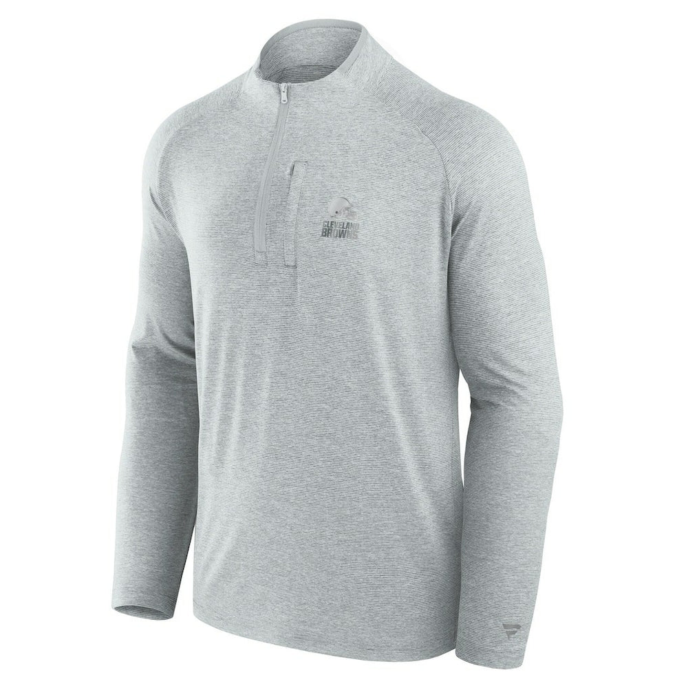Cleveland Browns Unisex Front Office Performance Primary Quarter-Zip Jacket Gray - Fanatics