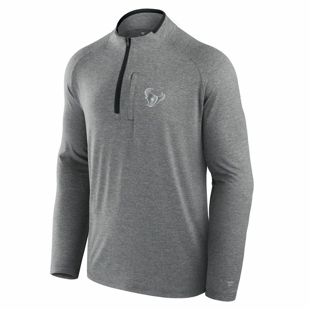 Houston Texans Unisex Front Office Performance Primary Quarter-Zip Jacket Charcoal - Fanatics
