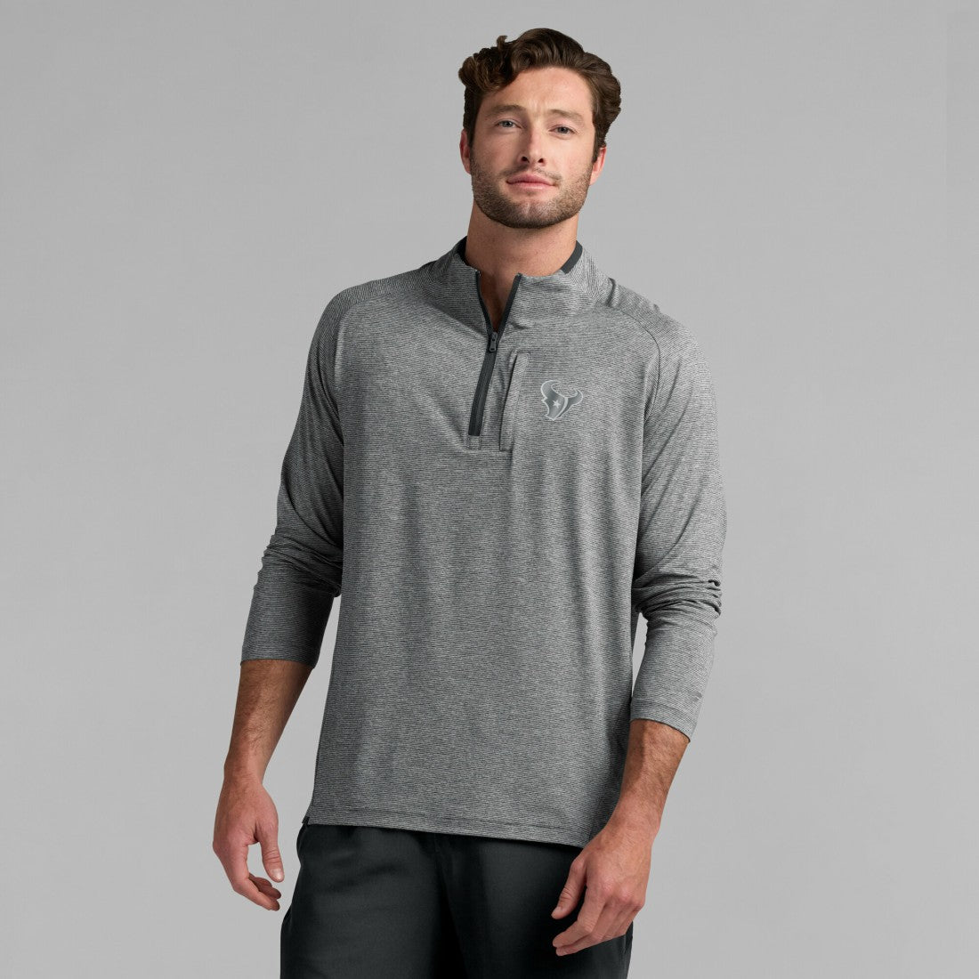 Houston Texans Unisex Front Office Performance Primary Quarter-Zip Jacket Charcoal - Fanatics