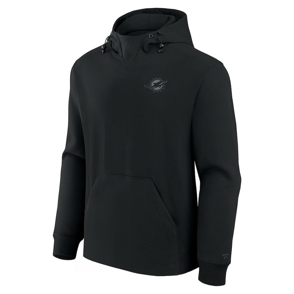 Miami Dolphins Unisex Front Office Tonal Tri-Blend Pullover Hoodie Black - Fanatics