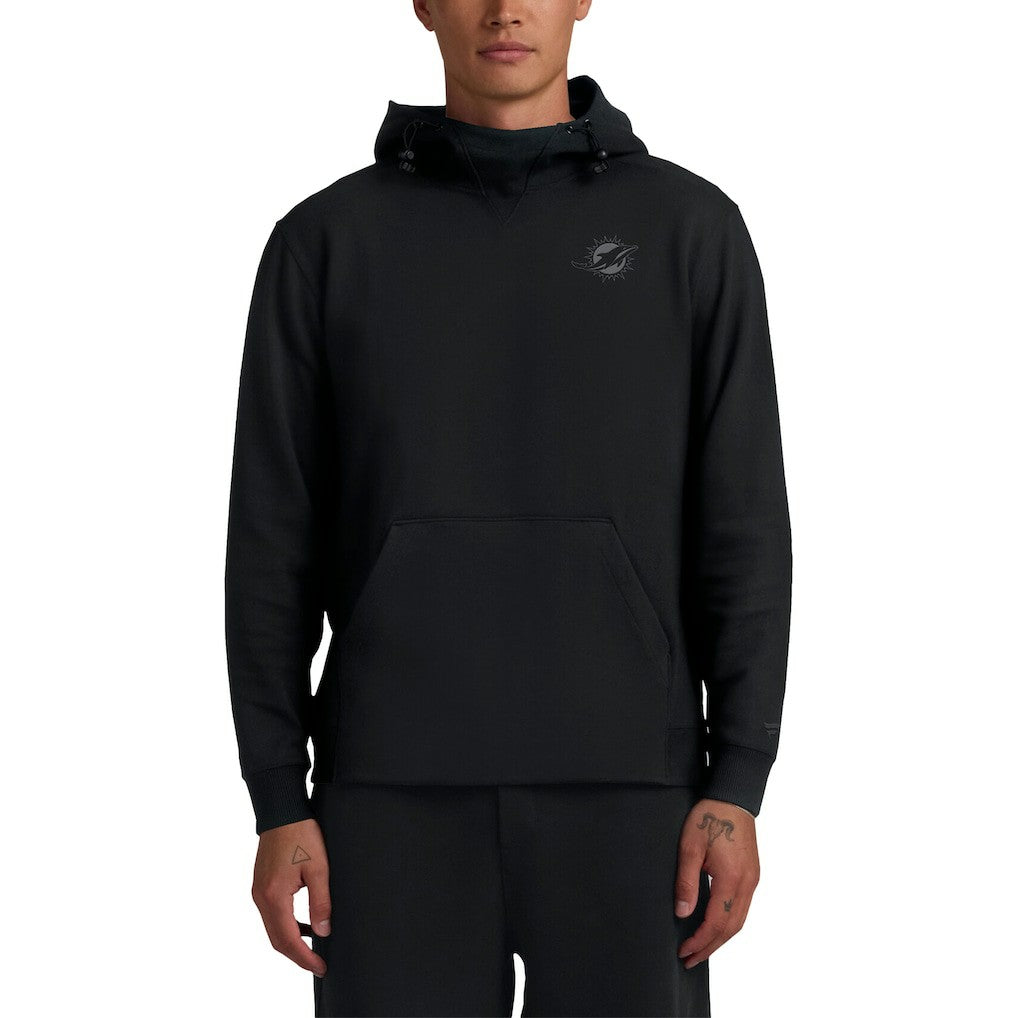 Miami Dolphins Unisex Front Office Tonal Tri-Blend Pullover Hoodie Black - Fanatics