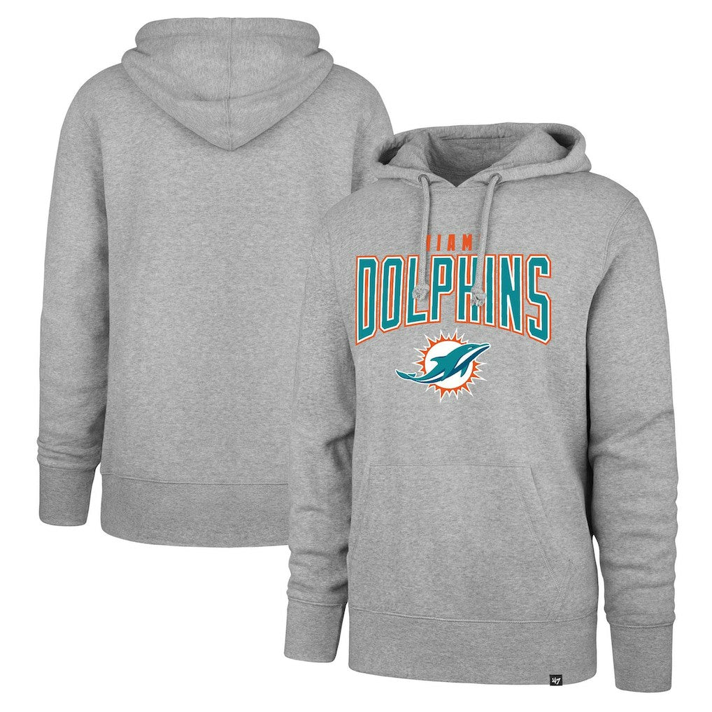 Miami Dolphins '47 Headline Pullover Hoodie Gray - 47 brand