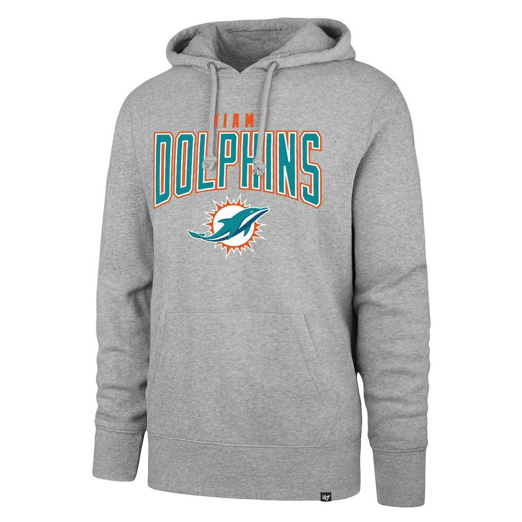 Miami Dolphins '47 Headline Pullover Hoodie Gray - 47 brand