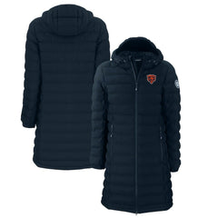 Chicago Bears Cutter & Buck Women's Throwback Logo Mission Ridge Repreve Eco Insulated Full-Zip Puffer Jacket Navy - NFL