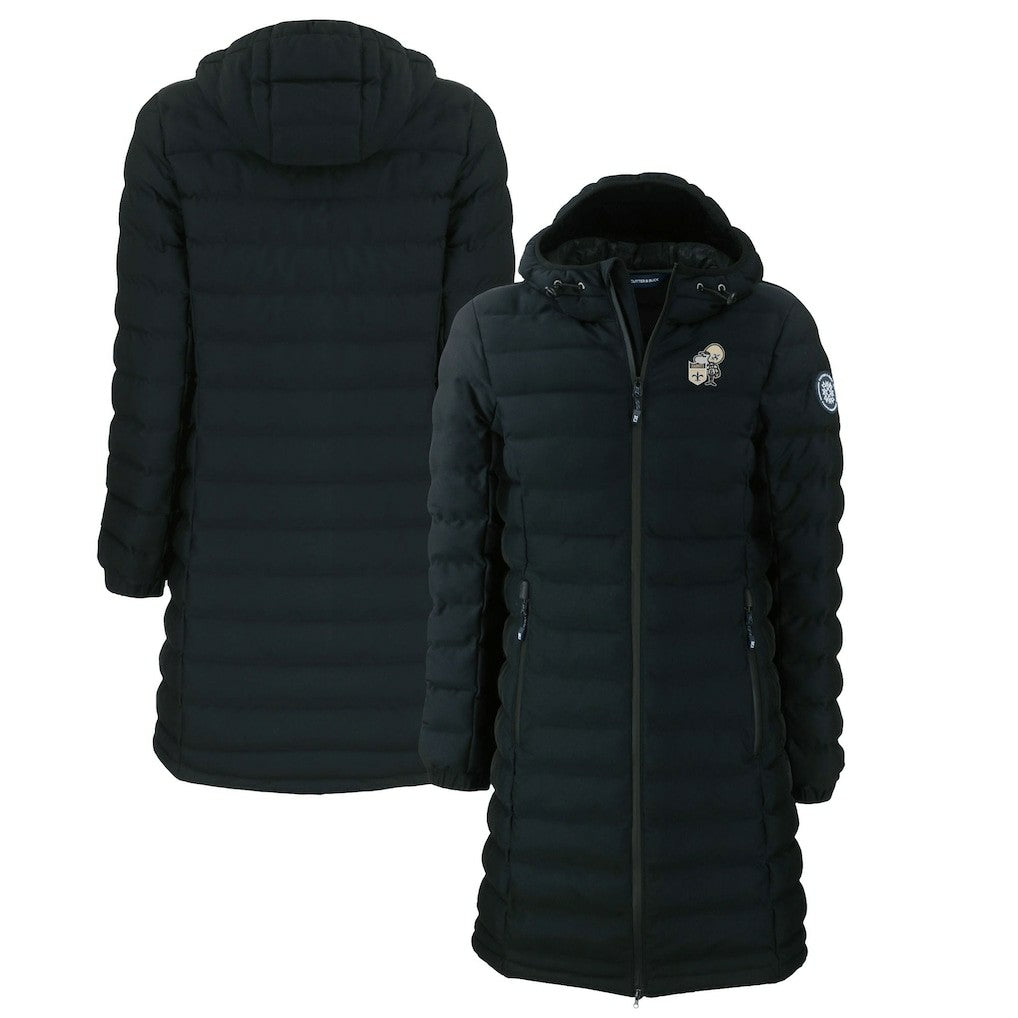 New Orleans Saints Cutter & Buck Women's Throwback Logo Mission Ridge Repreve Eco Insulated Full-Zip Puffer Jacket Black - NFL