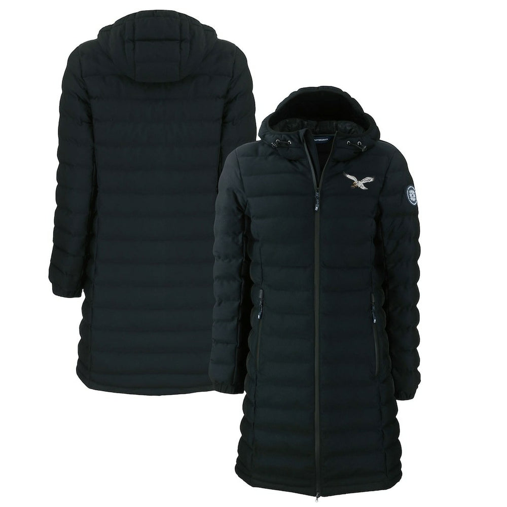 Philadelphia Eagles Cutter & Buck Women's Throwback Logo Mission Ridge Repreve Eco Insulated Full-Zip Puffer Jacket Black - NFL