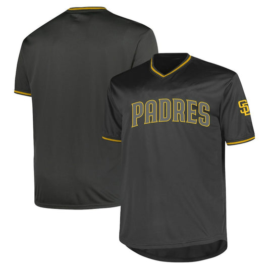 San Diego Padres Profile Big & Tall Pop Fashion Jersey - Charcoal | MLB Jerseys