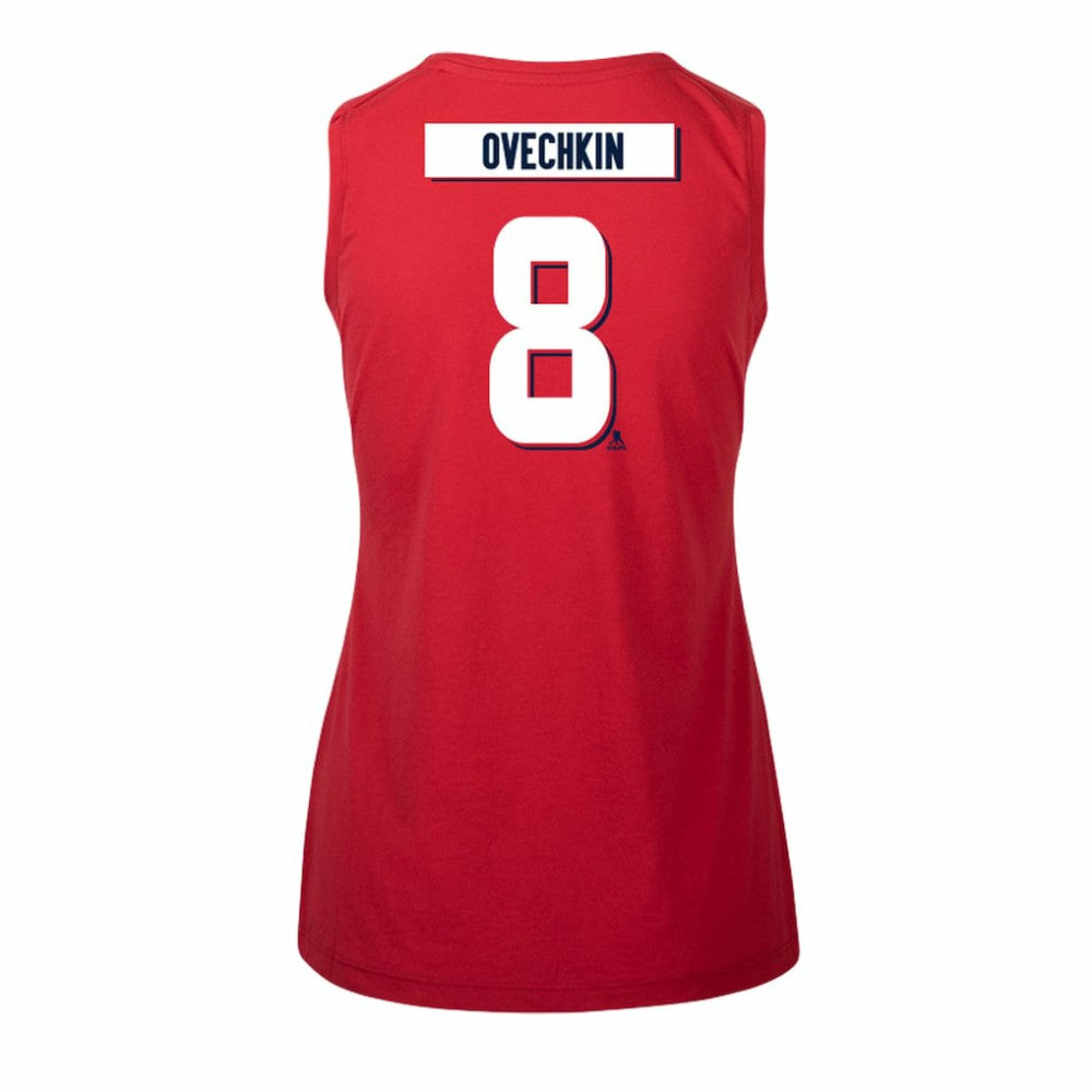 Alexander Ovechkin Washington Capitals Levelwear Women's Macy Player Name & Number Tank Top Red