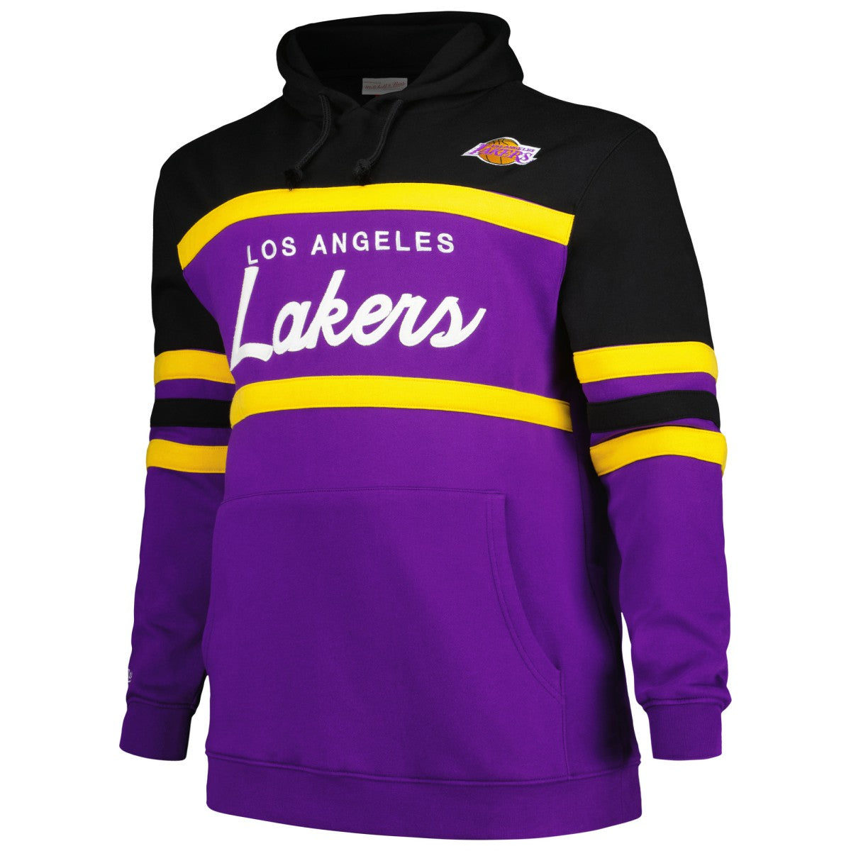 Mitchell & Ness - Los Angeles Lakers Big & Tall Hardwood Classics Head Coach Pullover Hoodie - Black