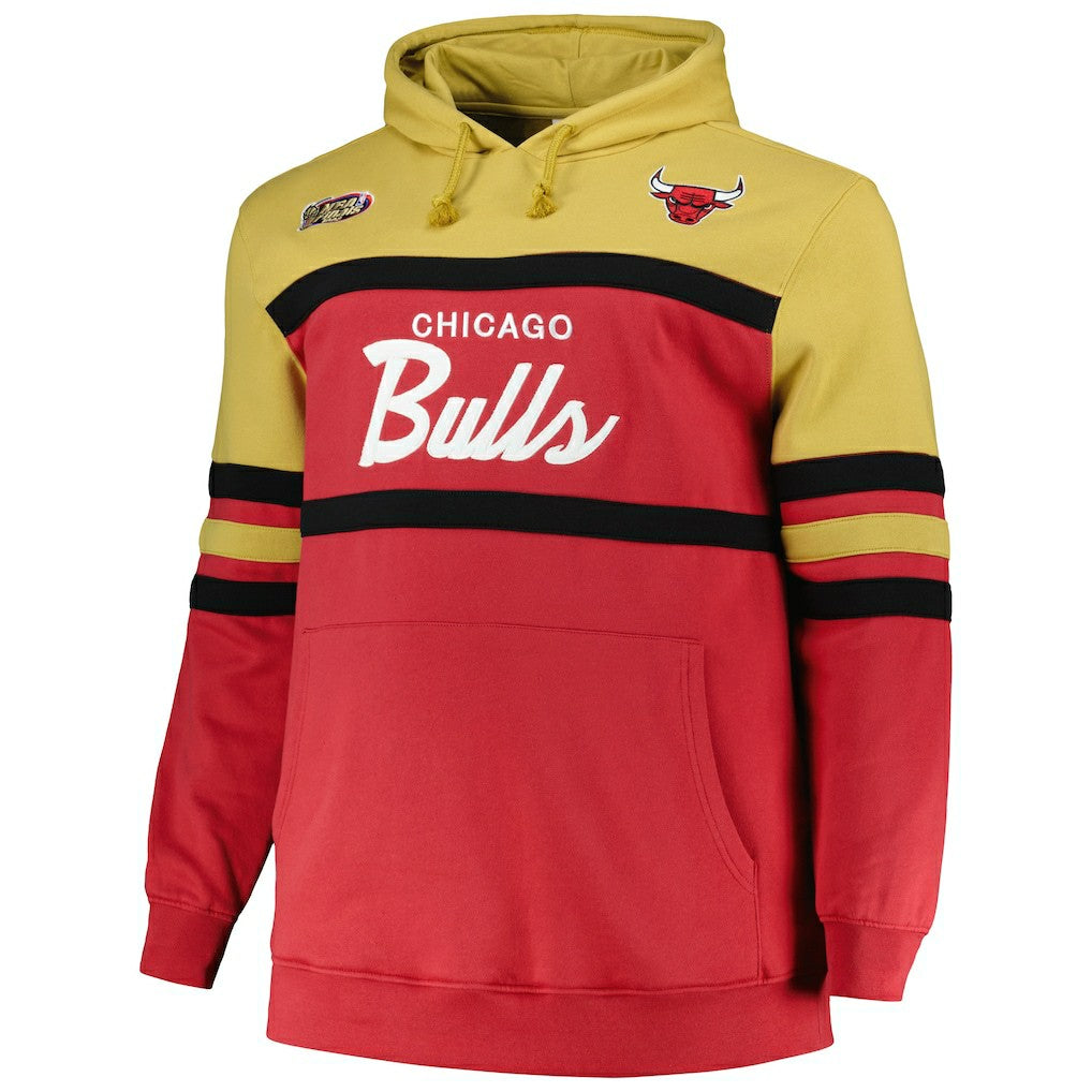Mitchell & Ness - Chicago Bulls Big & Tall Hardwood Classics Head Coach Pullover Hoodie - Red