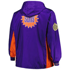 Mitchell & Ness - Phoenix Suns Big & Tall Hardwood Classics Team OG 2.0 Anorak Hoodie Quarter-Zip Windbreaker Jacket - Purple