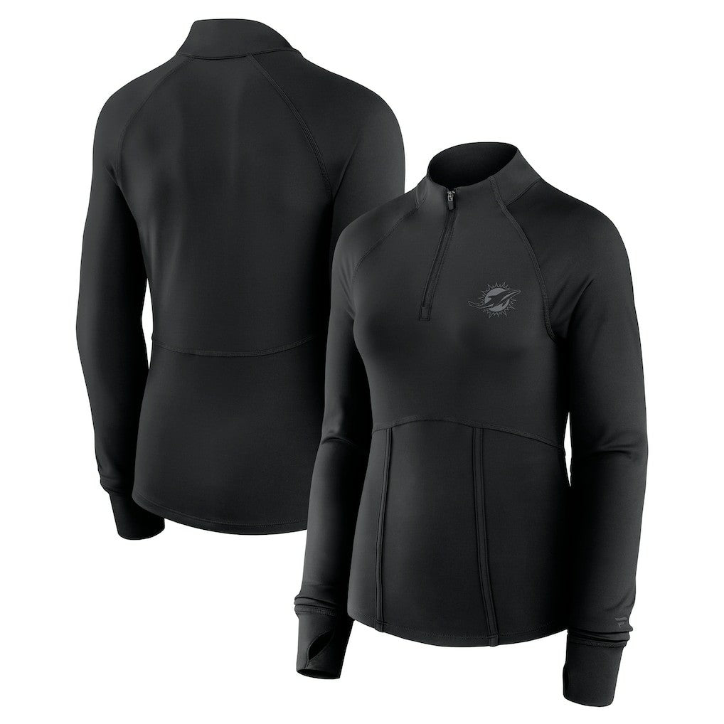 Miami Dolphins Women's Elements Quarter-Zip Jacket Black - Fanatics