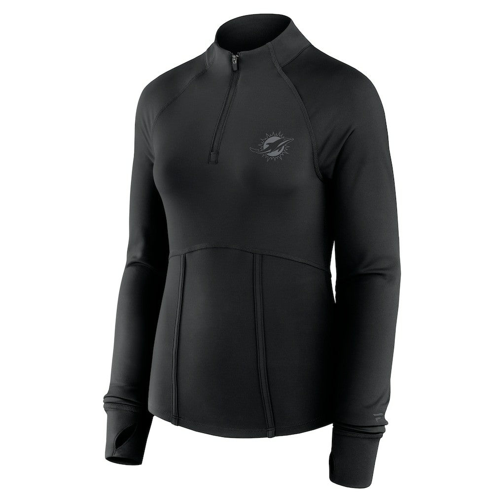 Miami Dolphins Women's Elements Quarter-Zip Jacket Black - Fanatics