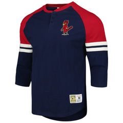 St. Louis Cardinals Mitchell & Ness Cooperstown Collection Legendary Raglan Slub Henley Three-Quarter Sleeve T-Shirt Near Me